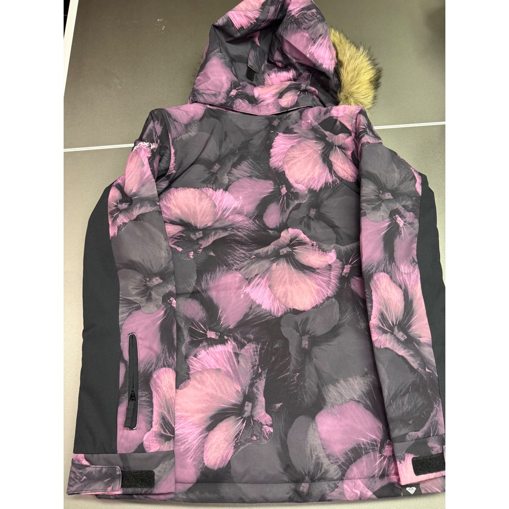 Roxy Girl American Pie Ski Jacket 10K DryFlight Purple Floral ERGTJ03163 Size 16 - Picture 11 of 14